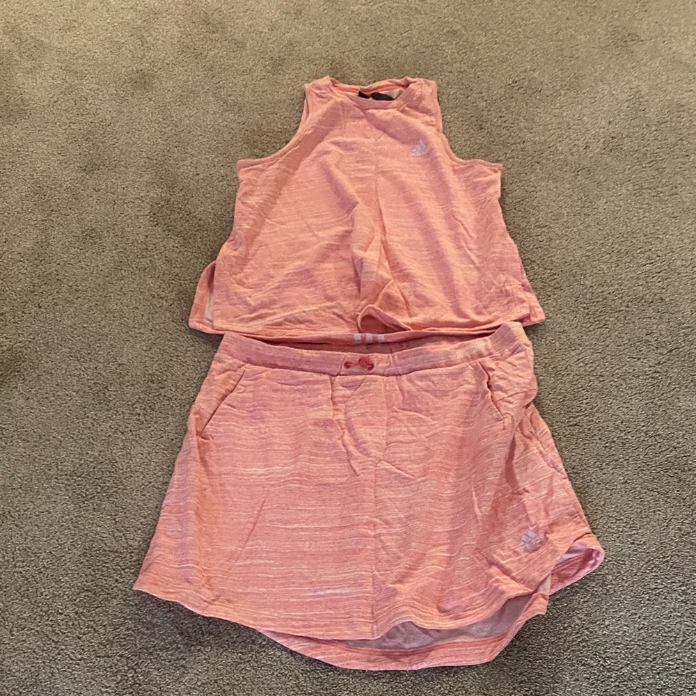 adidas Pink Athletic Shorts Set